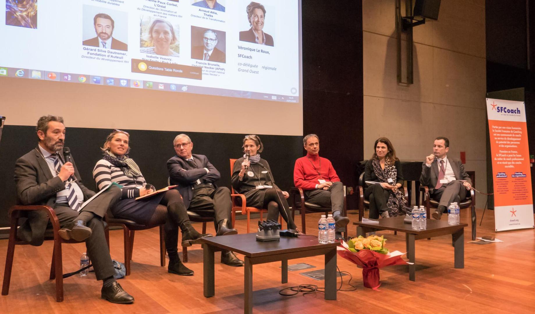 Véronique Le Roux au symposium SFCoach 2020 à Paris Sorbonne